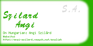 szilard angi business card